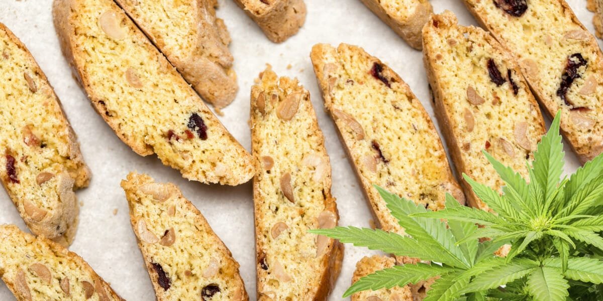 cannabis infused garlic biscotti