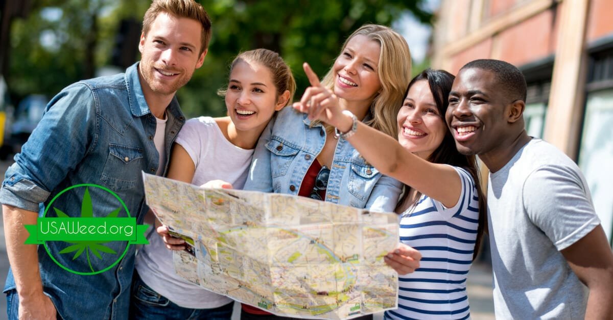 cannabis tourists looking for a store