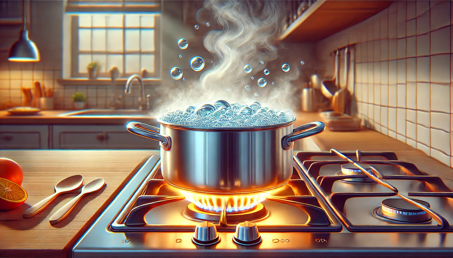 image of a pot of boiling water to clean the glass water pipe