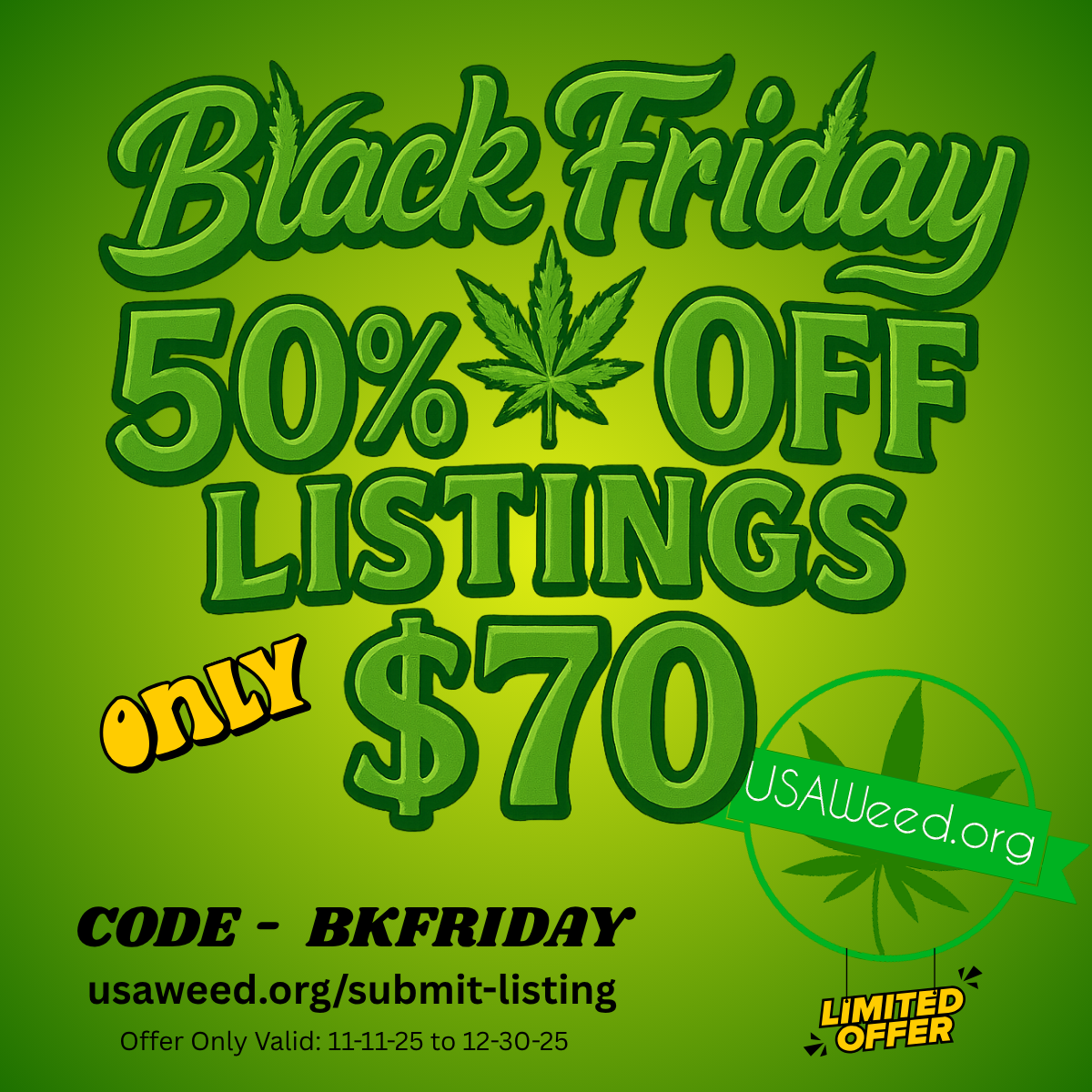 USAWeed listing coupon