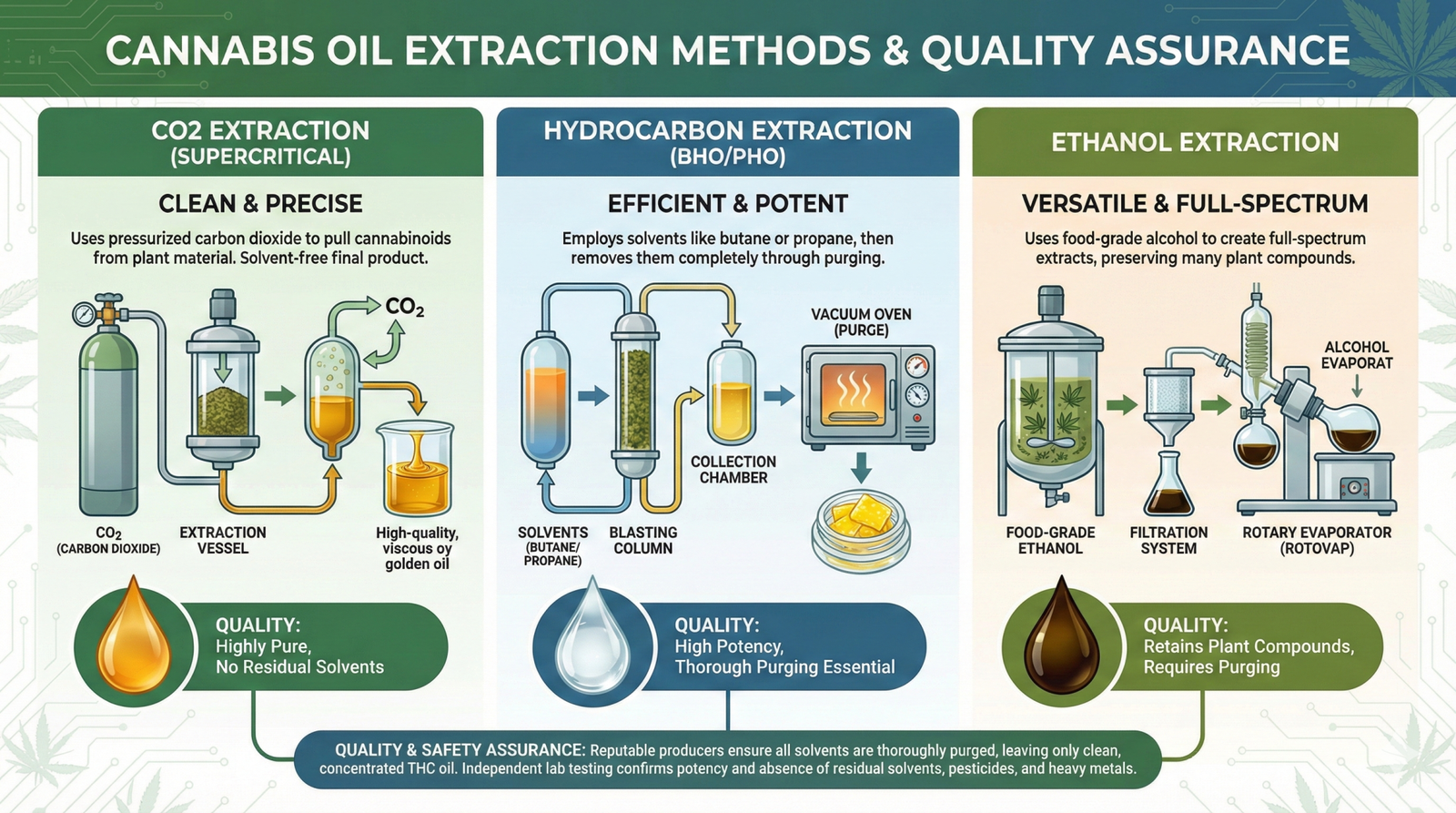 extraction-methods-thc-oil infographic 