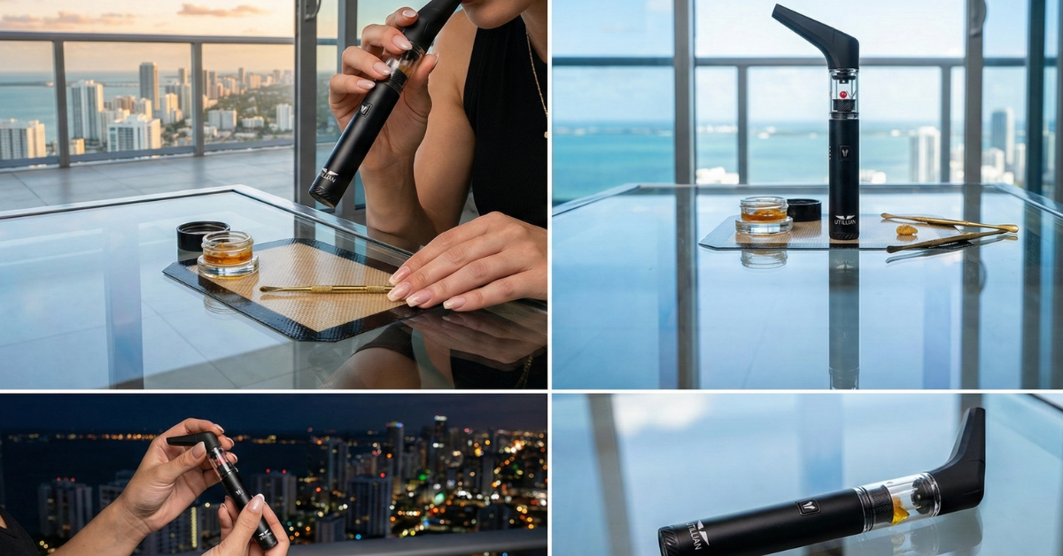 woman in miami condo with a Utillian 6 Dab Pen