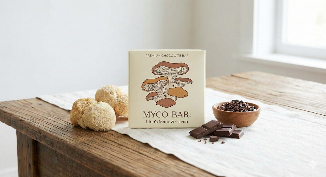 mushroom chocolate bar